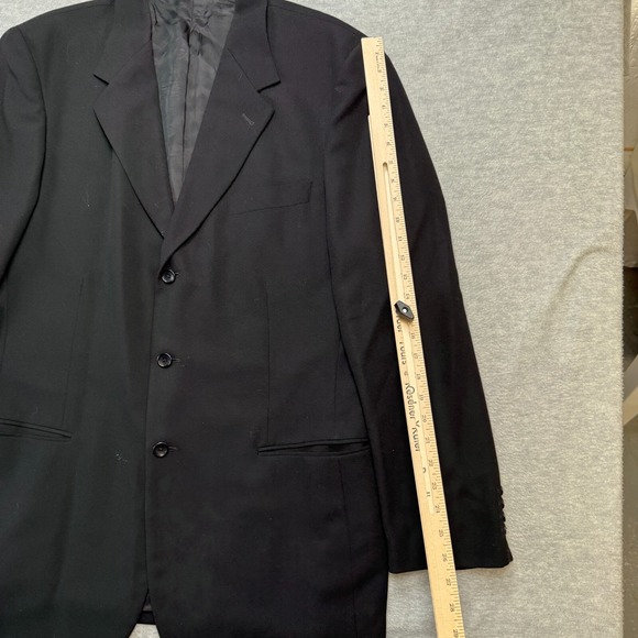 VTG Banana Republic Blazer Mens 46L‎ Black Lightweight Jacket Three Button Coat - Picture 13 of 15